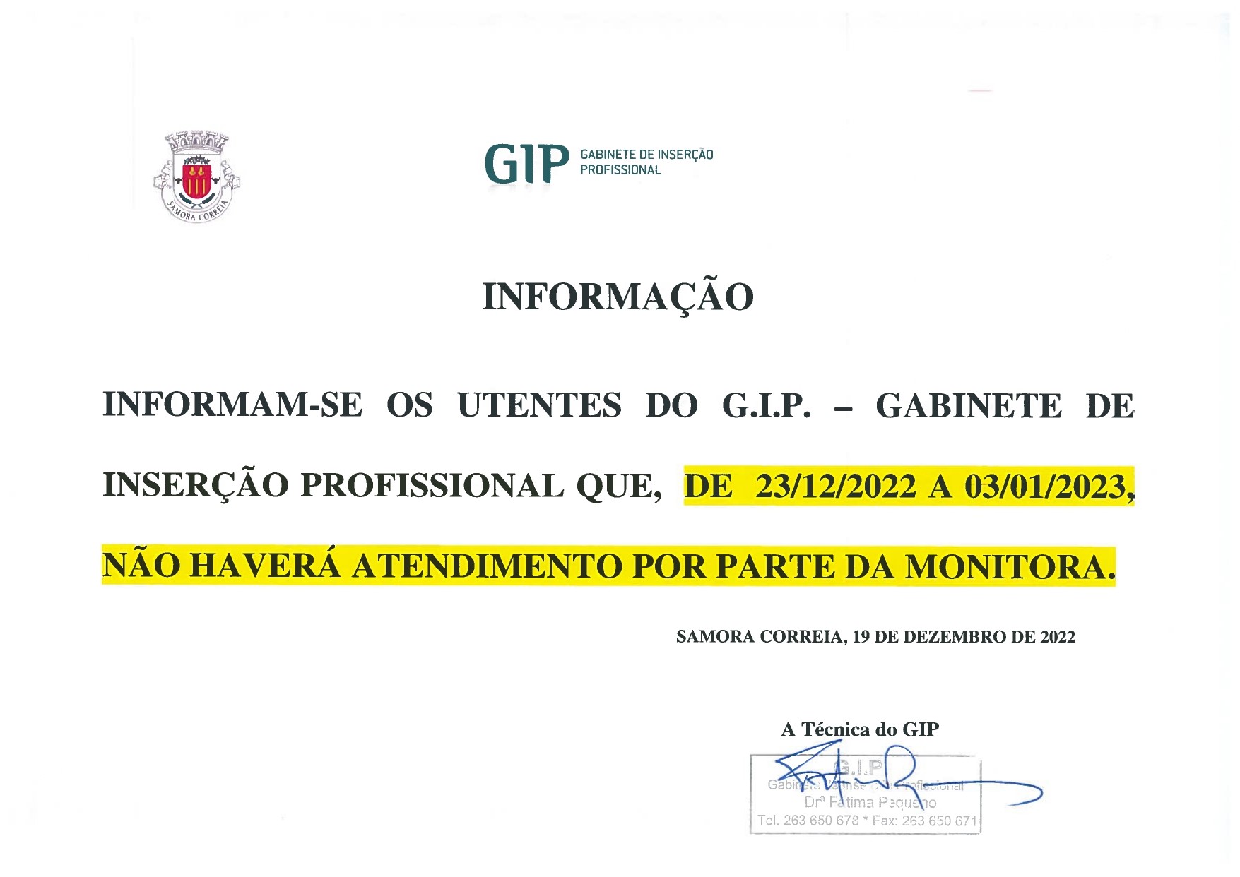 Imagem GIP - INFORMAÇÃO