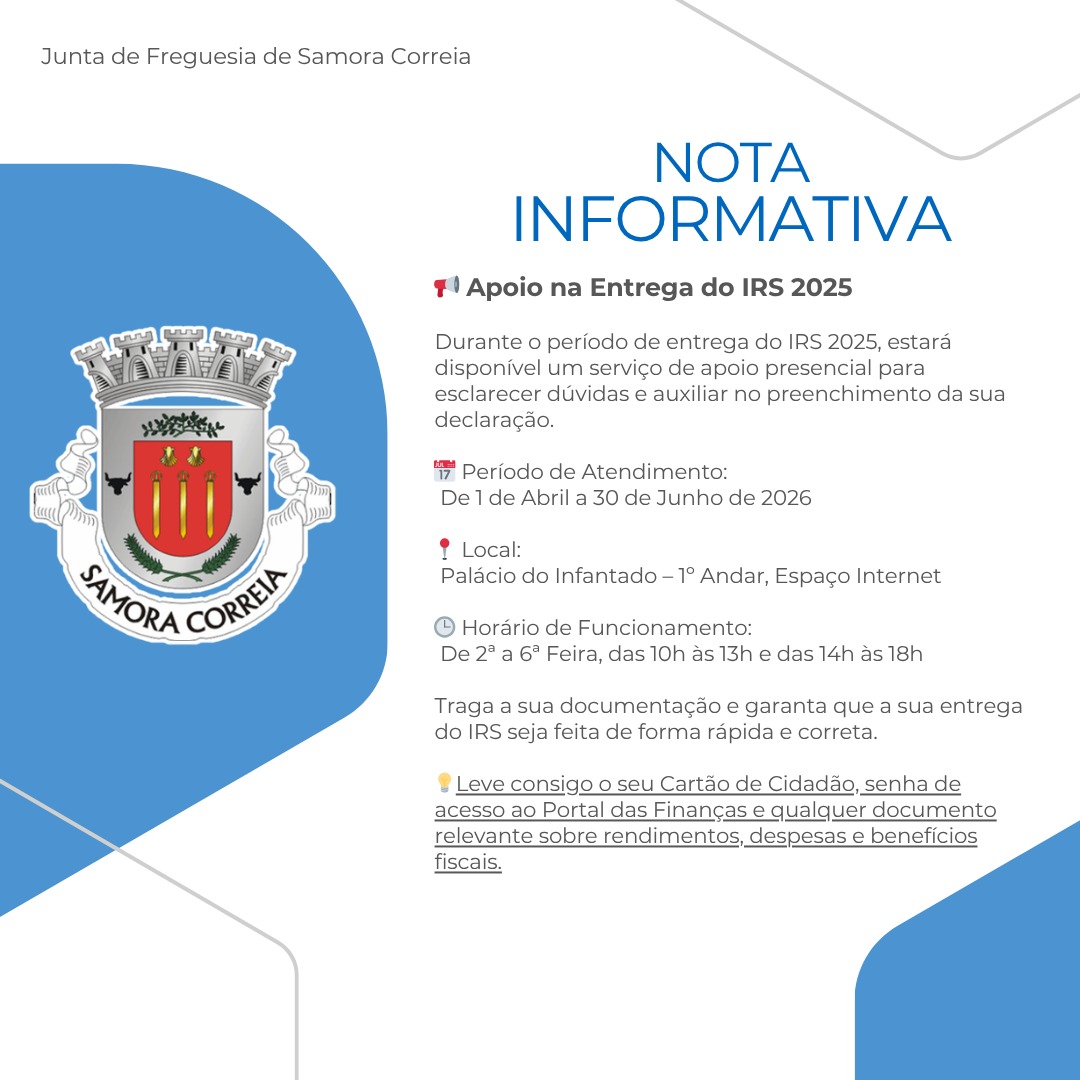 Notícia Nota Informativa - Apoio no Preenchimento do IRS 2025